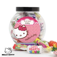 Personalised Hello Kitty Floral 250g Sweet Jar